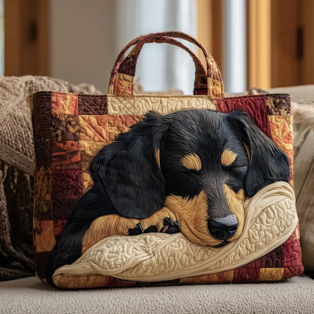 Quilted Tote - Dachshund