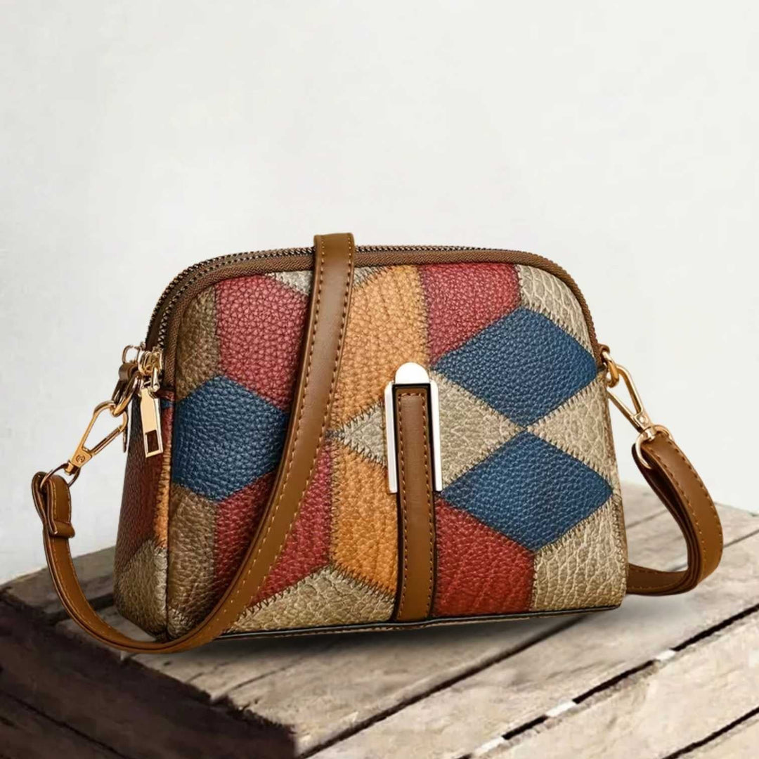 Sofia | Striking and Unique — Leather Mini Bag with Color