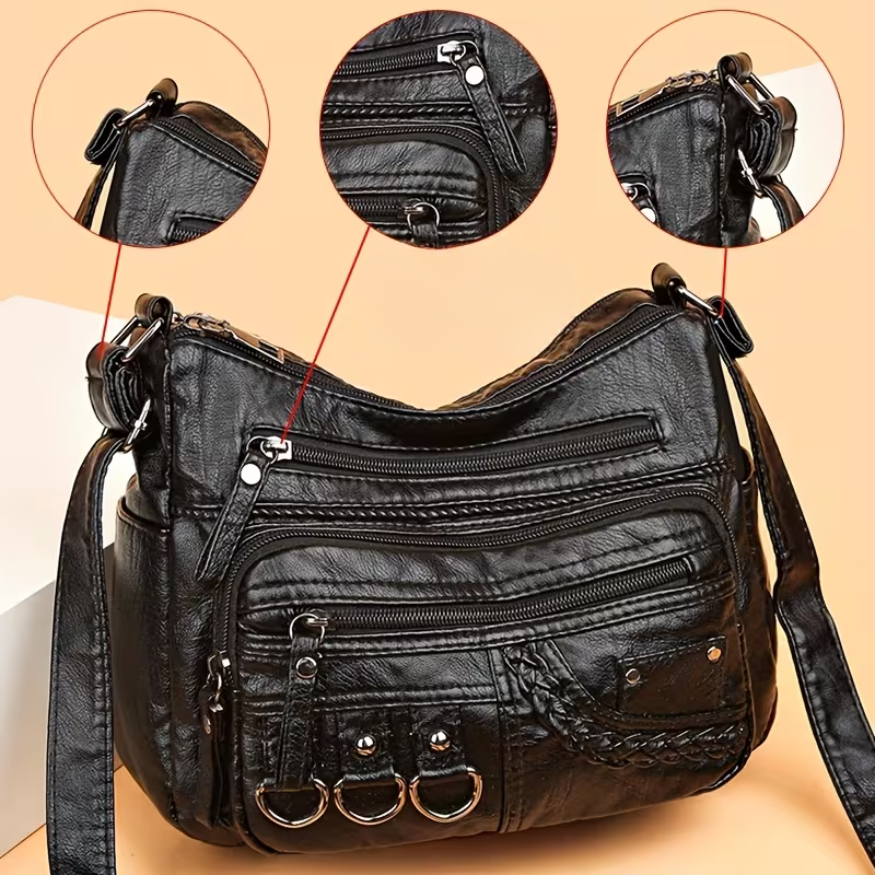 Elara | Everything in, nothing forgotten — Spacious Leather Shoulder Bag