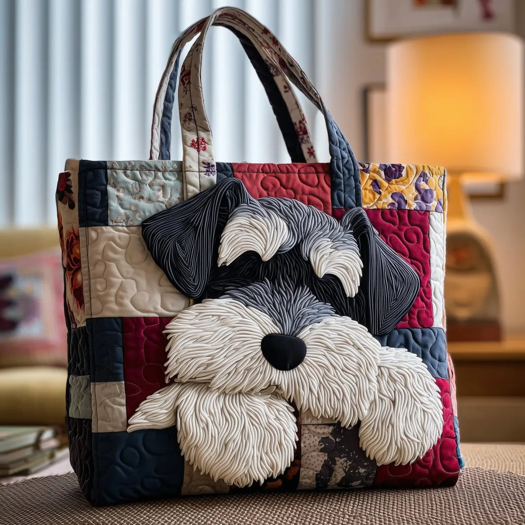 Quilted Tote - Schnauzer