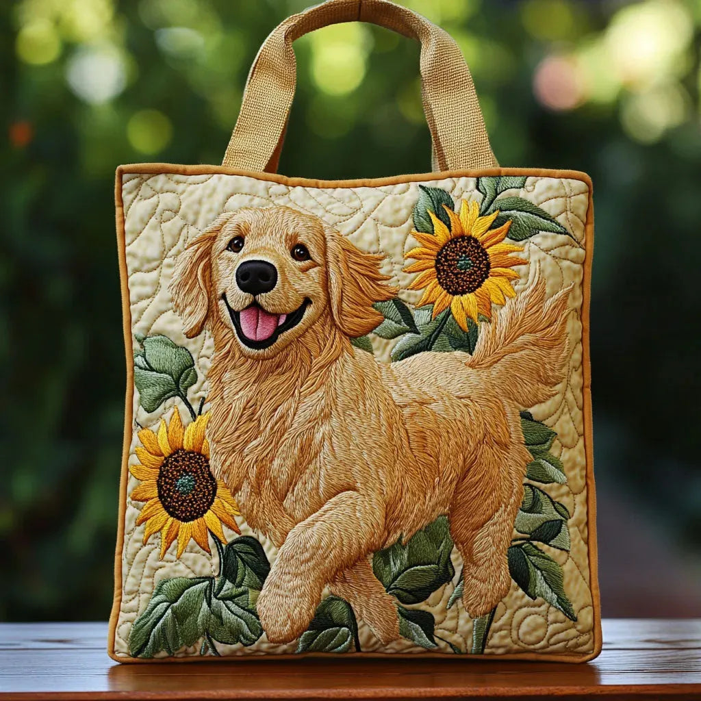 Quilted Tote - Golden Retriever