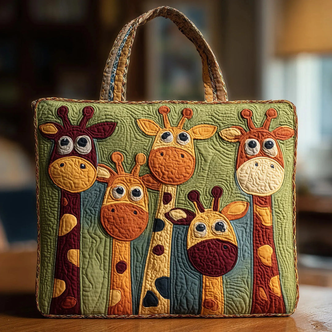 Quilted Tote - Giraffe