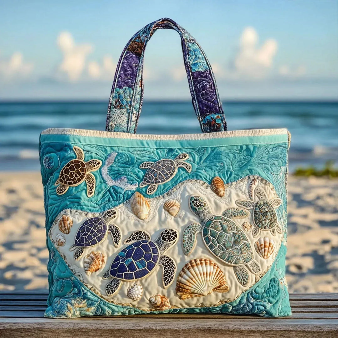 Quilted Tote- Turtle Love