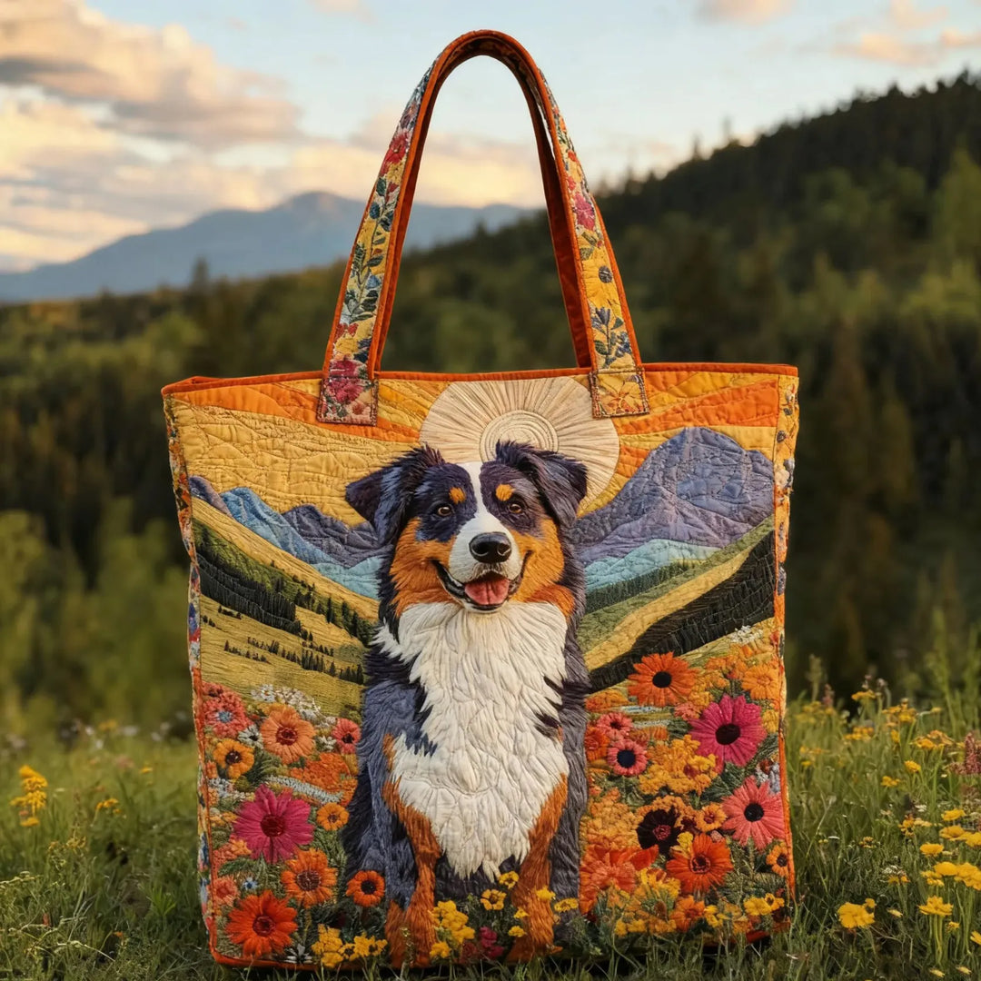 Quilted Tote - Border Collie