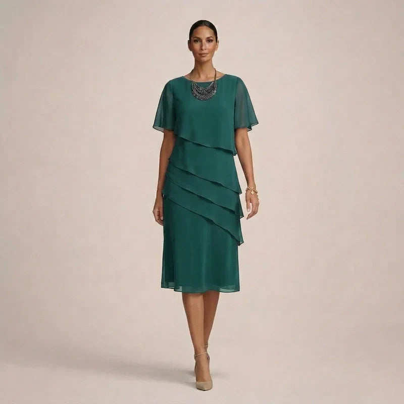 MARA | Elegant Ruffled Dress with Flattering Comfort