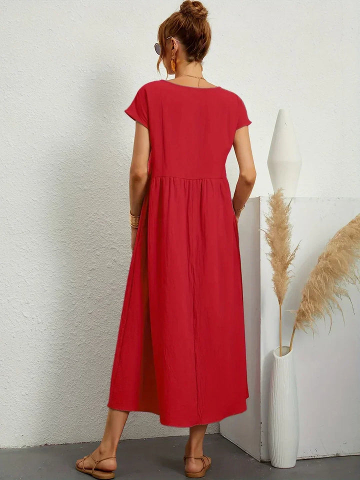 HEIKE | FLOWING MIDI DRESS OF TIMELESS ELEGANCE