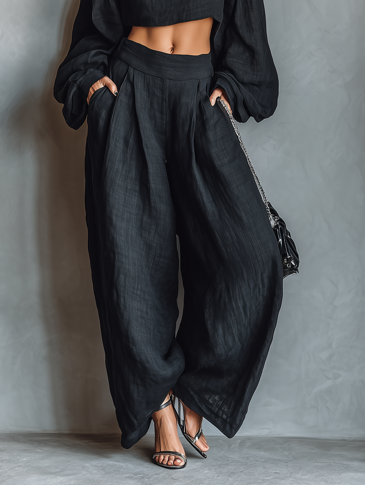 Tess™ | Off-Shoulder Set with Wide Trousers