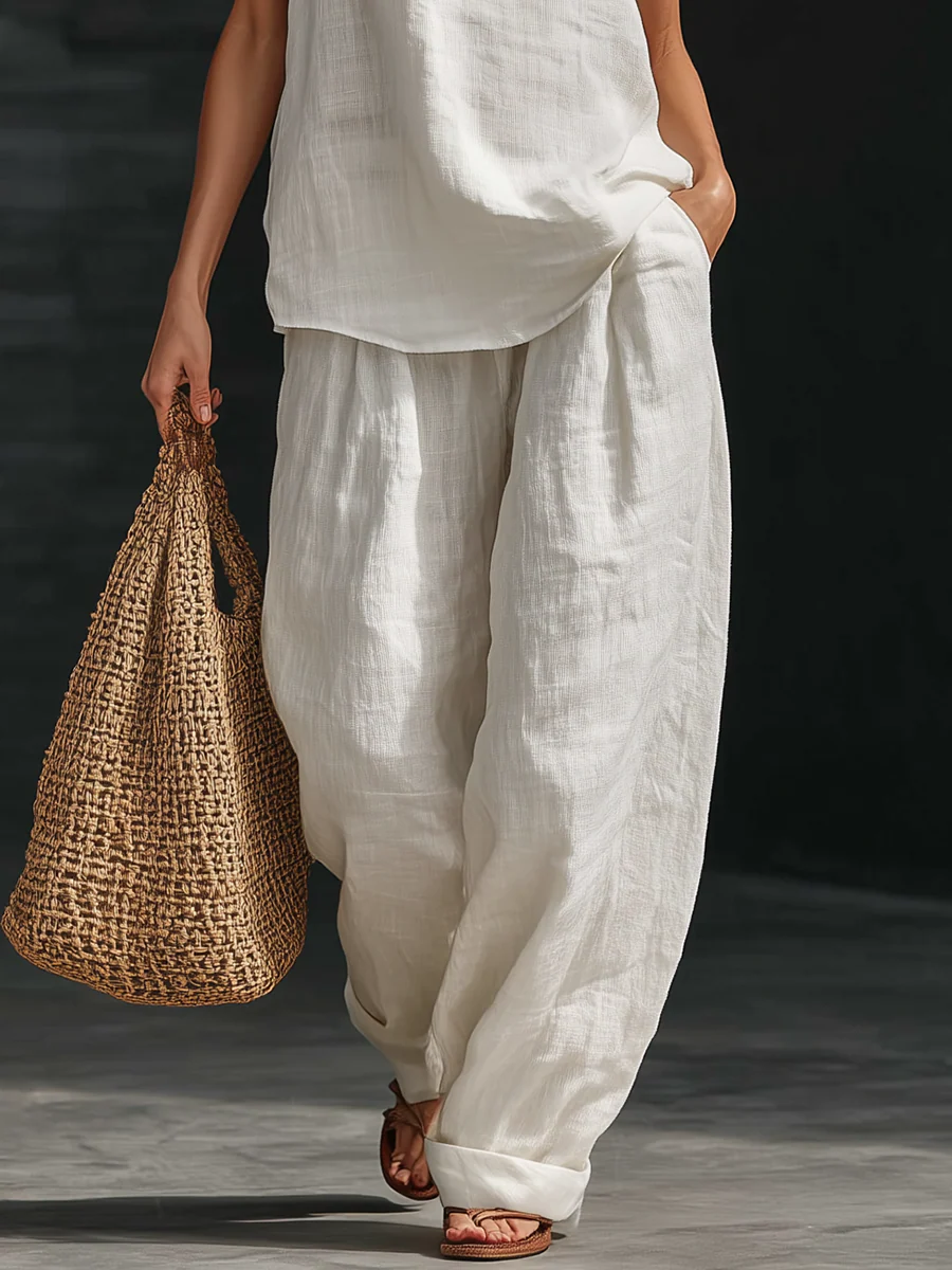 Zoë™ | Sleeveless Set with Wide Trousers
