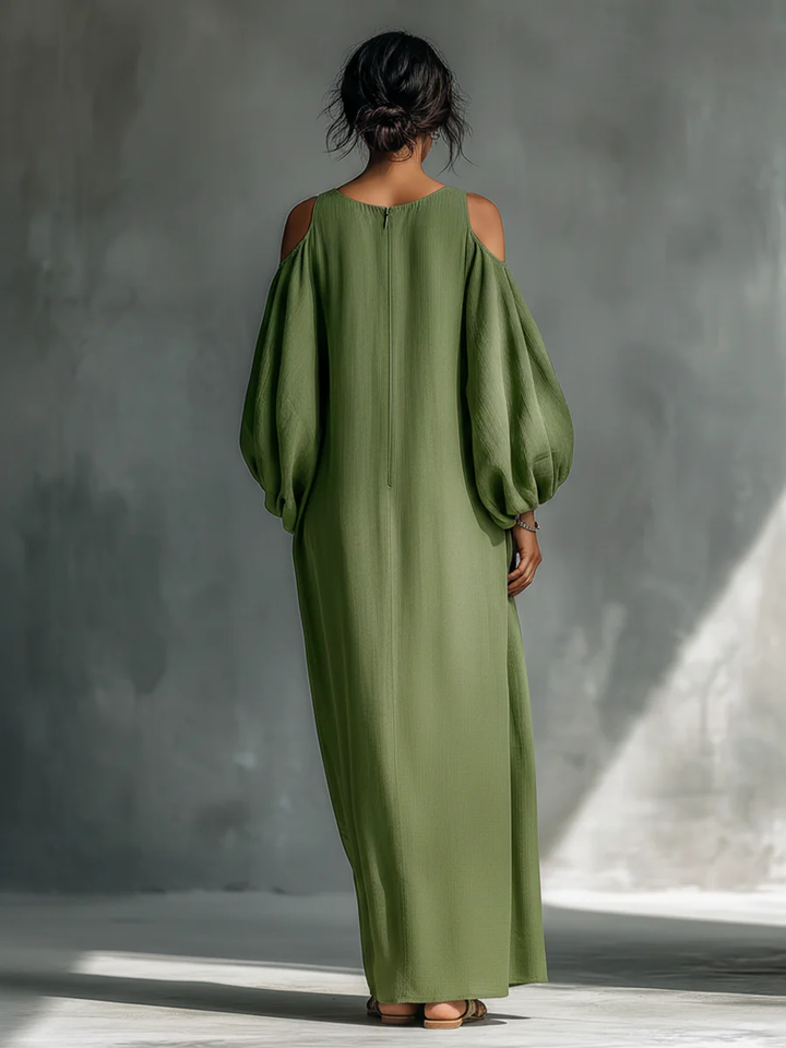 Susana | Maxi Flowing Dress with Off-the-Shoulder Design