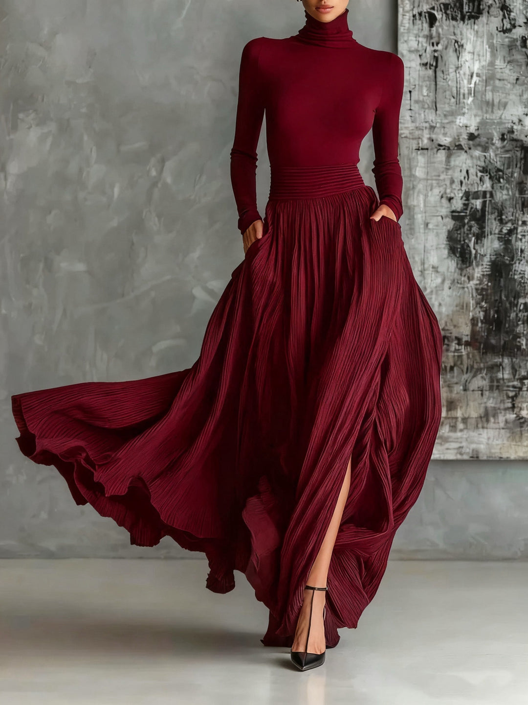 Eva™ | Elegant set with pleated skirt