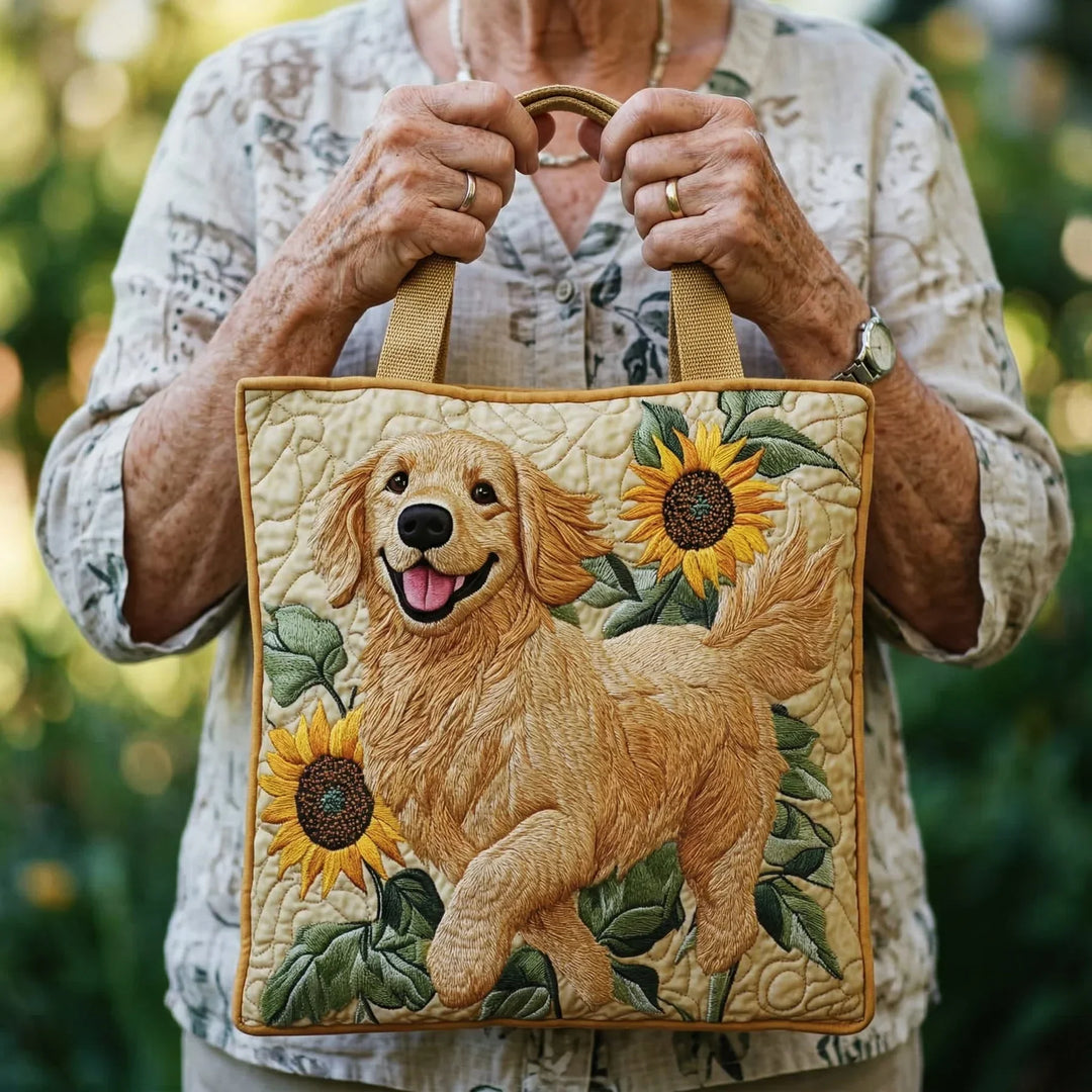 Quilted Tote - Golden Retriever